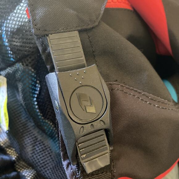 ONE INDUSTRIES CARBON Yamaha ATV MX BMX RACING PANTS size 30 Black/red/teal - Picture 6 of 16